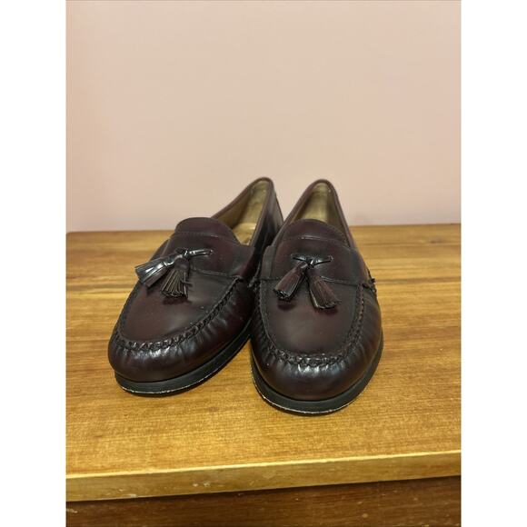 Johnston & Murphy Hayes Tassle Loafer Burgundy Sheepskin Men’s Dress Shoes 9 main image 4